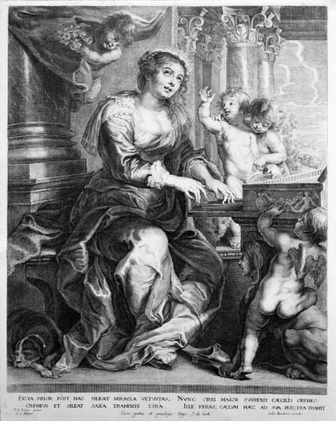 nach Peter Paul Rubens, Heilige Cäcilia à Peter Paul Rubens