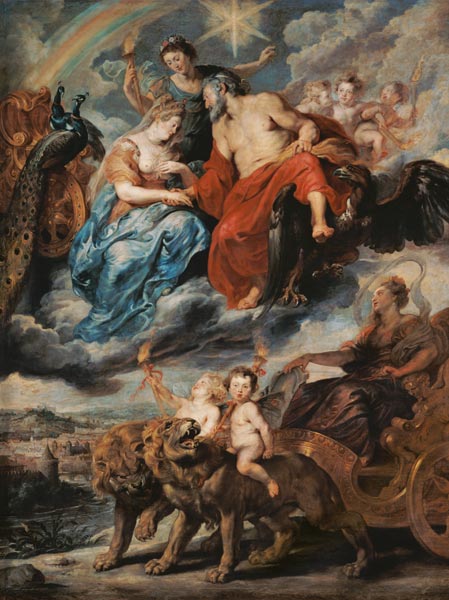 The Meeting of Marie de' Medici and Henry IV at Lyons (The Marie de' Medici Cycle) à Peter Paul Rubens