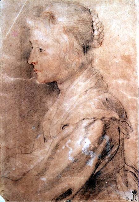 Portrait of the Daughter of Balthasar Gerbier d'Ouvilly, 1629 (black and white chalk, sanguine, pen à Peter Paul Rubens
