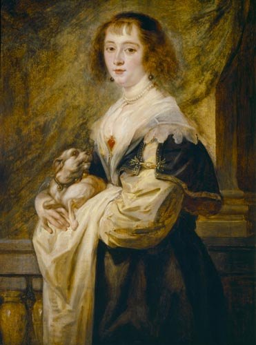 portrait d'une dame avec un petit chien. à Peter Paul Rubens