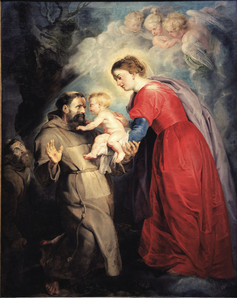 P.P.Rubens, Hl.Franziskus empf.Jesuskind à Peter Paul Rubens