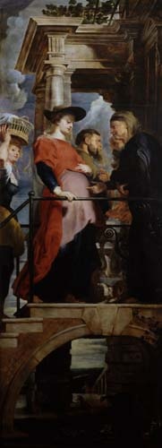 Descente de la croix-triptyque, panneau gauche - mise en croix à Peter Paul Rubens