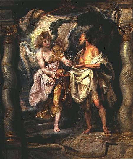The Prophet Elijah and the Angel in the Wilderness à Peter Paul Rubens