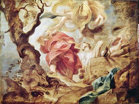 The Sacrifice of Isaac, sketch for section of ceiling in the Jesuit Church, Antwerp à Peter Paul Rubens