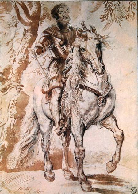 Study for an equestrian portrait of the Duke of Lerma (1553-1625) 1603 (pen & ink on paper) à Peter Paul Rubens