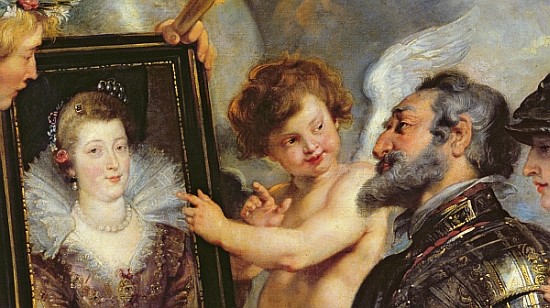 The Medici Cycle: Henri IV (1553-1610) Receiving the Portrait of Marie de Medici (1573-1642) 1621-25 à Peter Paul Rubens