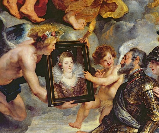 The Medici Cycle: Henri IV (1553-1610) Receiving the Portrait of Marie de Medici (1573-1642) 1621-25 à Peter Paul Rubens