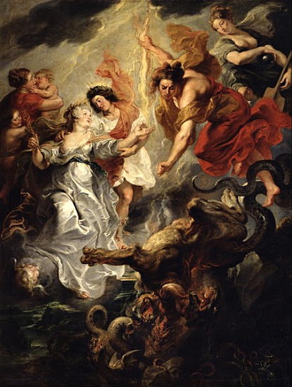 The Reconciliation of Marie de Medici and her son, 15th December 1621, 1621-25 à Peter Paul Rubens