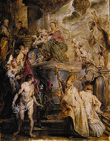 Les fiançailles de Sainte Catherine à Peter Paul Rubens