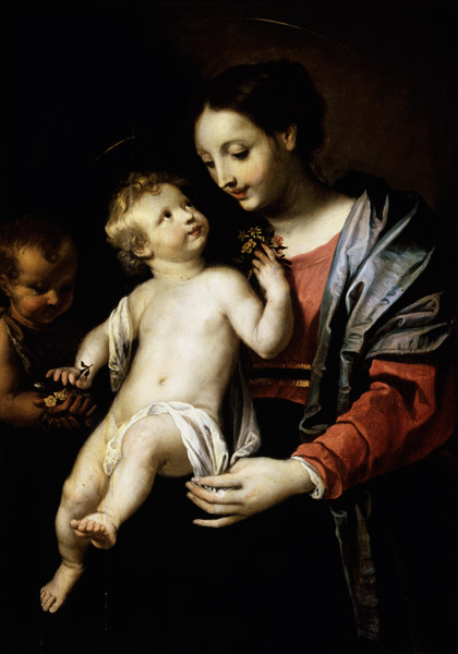 Marie avec l'enfant et le petit Jean. à Peter Paul Rubens (atelier)