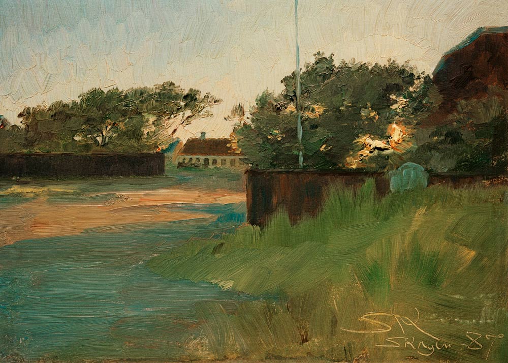 Ansicht von Brödnums Garten. Sonnenuntergang à Peter Severin Kroyer