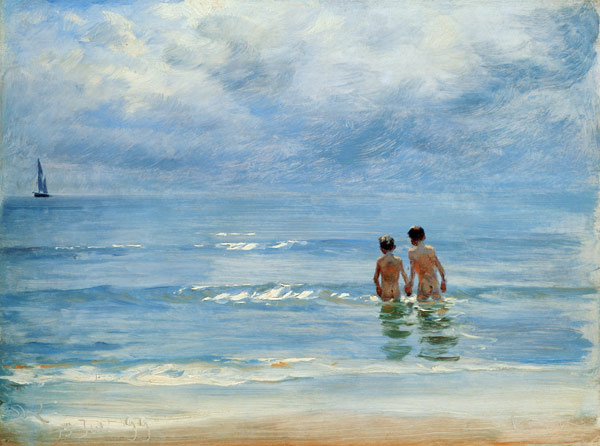 Garçons se baignant dans la mer à Skagen à Peter Severin Kroyer