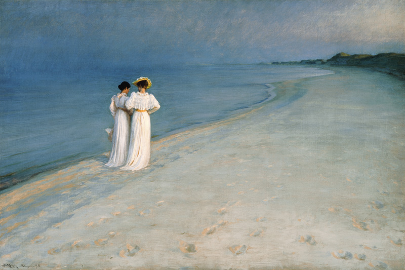 Après-midi d'été sur la plage Skagen à Peter Severin Kroyer