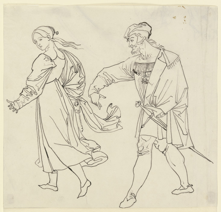 Szene am Ausgang der Kirche: Faust und Gretchen à Peter von Cornelius