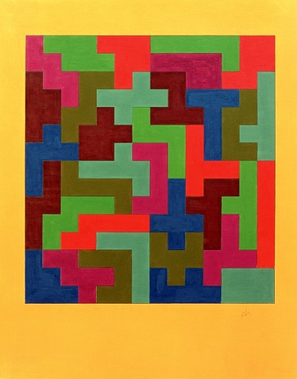 Puzzle II, 1988 (tempera on paper)  à  Peter Hugo  McClure