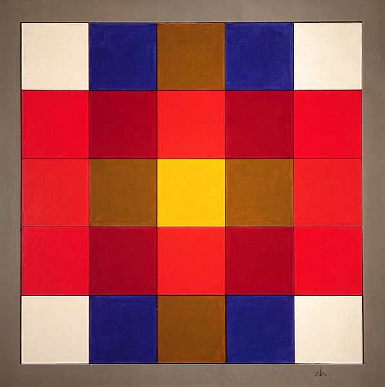 Subliminal Yellow Cross, 1986 (acrylic on wood)  à  Peter Hugo  McClure