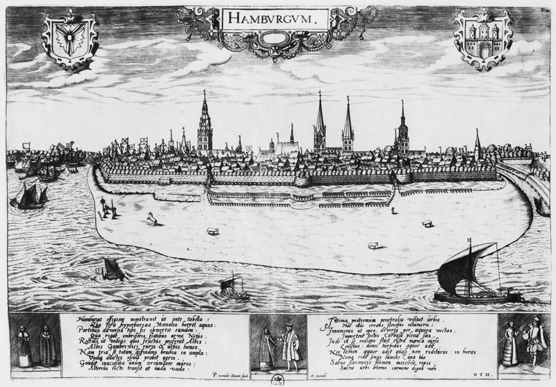 View of Hamburg à Peter van der Doort