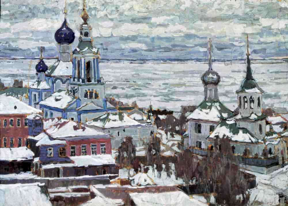 Rostov in Winter à Petr Ivanovic Petrovichev