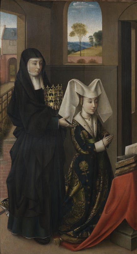 Isabel of Portugal with Saint Elizabeth à Petrus Christus