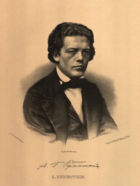 Portrait of the composer Anton Rubinstein (1829-1894) à P.F. Borel