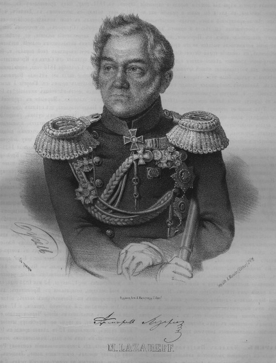 Portrait of Admiral Mikhail Lazarev (1788-1851) à P.F. Borel