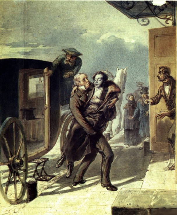 Pushkin after the duel à P.F. Borel