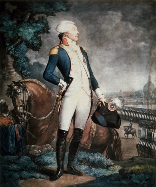 Portrait of the Marquis de La Fayette (1757-1834) commander of the National Guard à Philibert-Louis Debucourt
