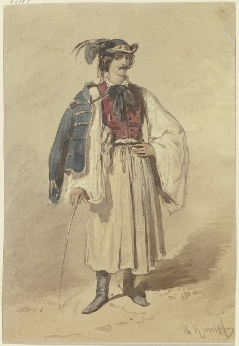 Serb in national costume à Philipp Rumpf