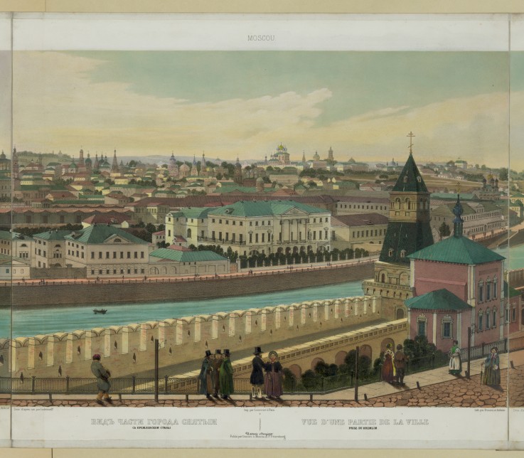 View of Zamoskvorechye from the Kremlin Wall (from a panoramic view of Moscow in 10 parts) à Philippe Benoist