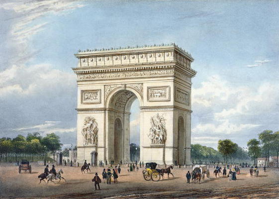 The Arc de Triomphe and the Place de l'Etoile, illustration for 'Promenades dans Paris et ses enviro à Philippe Benoist