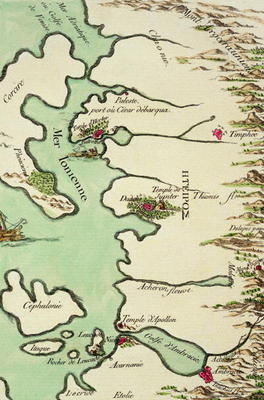 Map of Epirus for 'Andromache' by Jean Racine, from Volume I of 'Research on the Costumes and Theatr à Philippe Chery