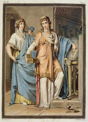 Berenice, costume for 'Berenice' by Jean Racine, from Volume II of 'Research on the Costumes and The à Philippe Chery