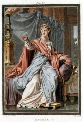 Esther, costume for 'Esther' by Jean Racine, from Volume I of 'Research on the Costumes and Theatre à Philippe Chery