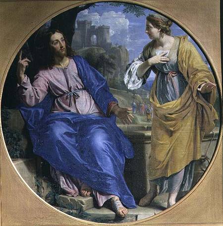 Christ and the Woman of Samaria at the Well à Philippe de Champaigne