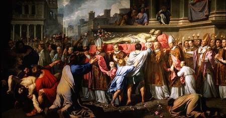 The Translation of the Bodies of SS. Gervase and Protase to Milan Cathedral à Philippe de Champaigne