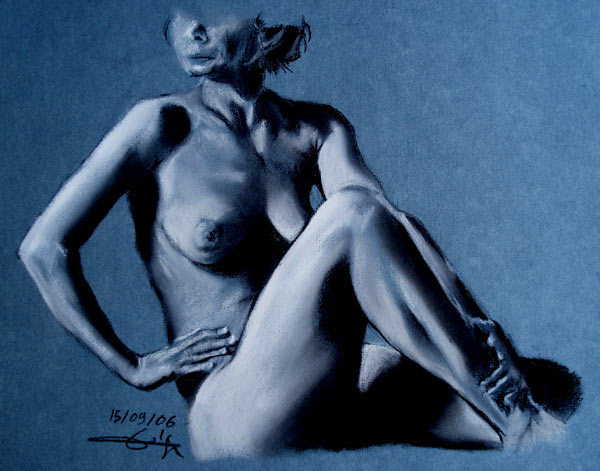 Femme nu au Sol 150906 à Philippe Flohic