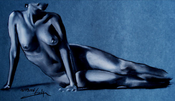 Femme nue au Sol 140906 à Philippe Flohic