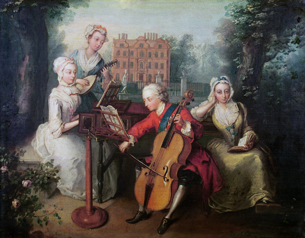 Frederick, Prince of Wales, and his sisters à Philippe Mercier