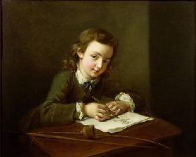 Boy Drawing at a Table