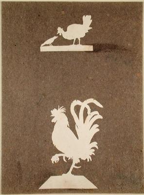 Farmyard birds (collage on paper) à Phillip Otto Runge