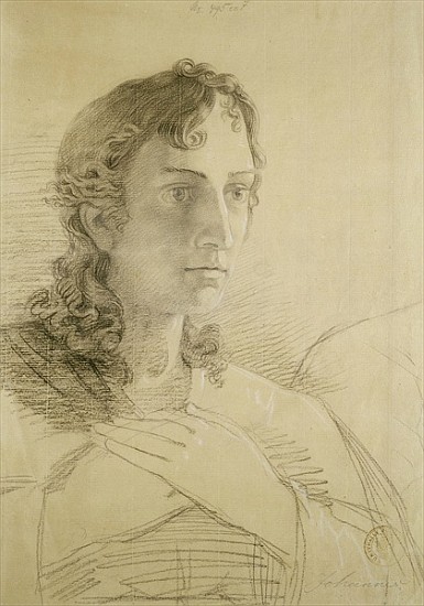 Head and hands of St. John, 1806 (chalk and charcoal on paper) à Phillip Otto Runge