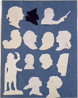 Study of Profiles and an Orator (collage on paper) à Phillip Otto Runge