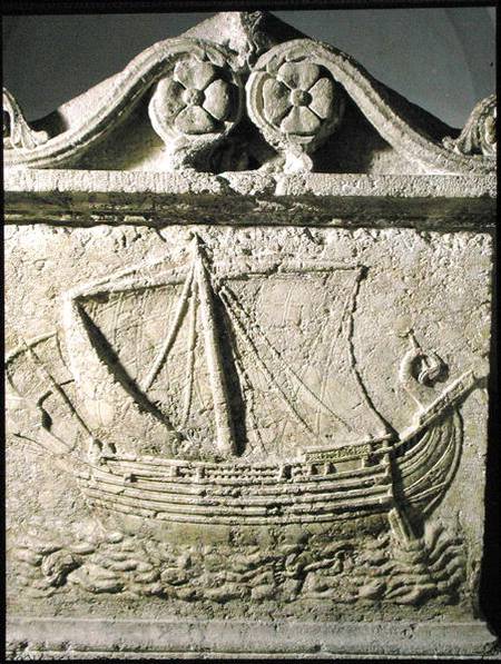 Detail of the Ship Sarcophagus, from Sidon à Phénicien