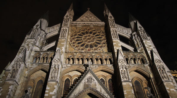 Westminster Abbey vue de nuit, Londres 2015 à Andrea Piccinini