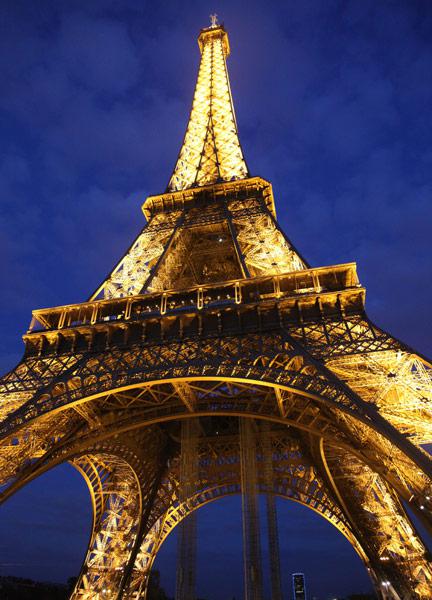 Tour Eiffel de nuit, Paris 2014