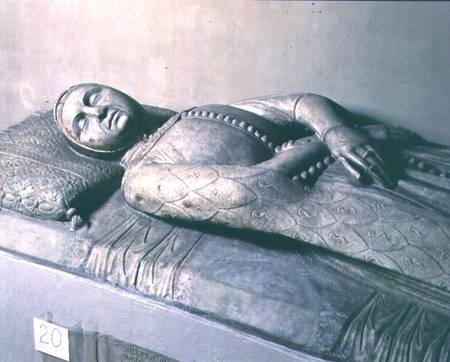 Tomb effigy of Margherita Malatesta, wife of Francesco I Gonzaga of Mantua à Pier Paolo dalle Masegne