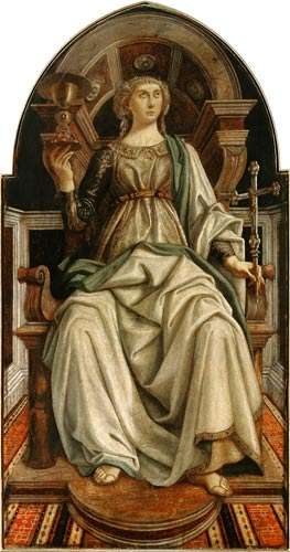Faith, from a series of panels depicting the Virtues designed for the Council Chamber of the Merchan à Piero del Pollaiuolo