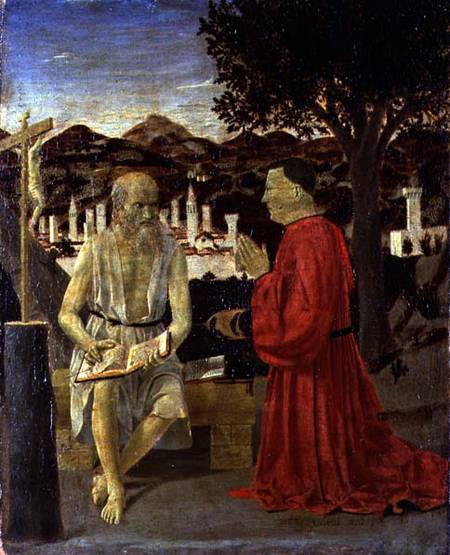 St. Jerome with a Man kneeling in Devotion à Piero della Francesca