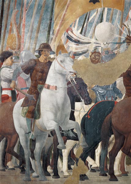 The Legend of the True Cross, detail of the Victory of Constantine at the Battle of the Milvian Brid à Piero della Francesca