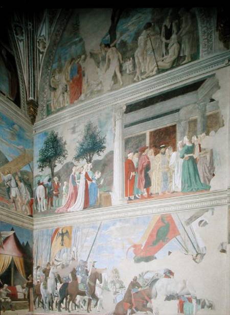 The Queen of Sheba Worshipping the Wood of the True Cross, The Reception of the Queen of Sheba by Ki à Piero della Francesca